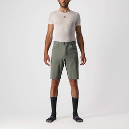 CASTELLI Pantaloni scurți de ciclism fără bretele - UNLIMITED BAGGY - gri