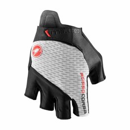 CASTELLI Mănuși de ciclism fără degete - ROSSO CORSA PRO V - alb