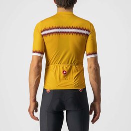 CASTELLI Tricou de ciclism cu mânecă scurtă - GRIMPEUR - galben