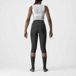 CASTELLI 3/4 șosete de ciclism fără bretele - VELOCISSIMA 3 LADY - negru/argintiu