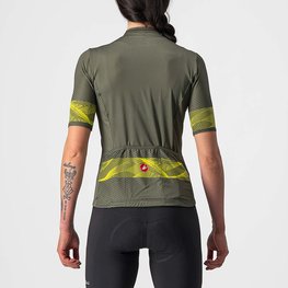 CASTELLI Tricou de ciclism cu mânecă scurtă - FENICE LADY - galben/verde
