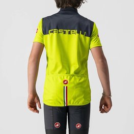 CASTELLI Tricou de ciclism cu mânecă scurtă - NEO PROLOGO KIDS - galben/albastru