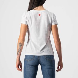 CASTELLI Tricou de ciclism cu mânecă scurtă - BELLAGIO TEE LADY - alb