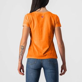 CASTELLI Tricou de ciclism cu mânecă scurtă - BELLAGIO TEE LADY - portocaliu