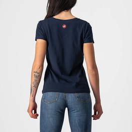 CASTELLI Tricou de ciclism cu mânecă scurtă - BELLAGIO TEE LADY - albastru