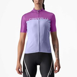 CASTELLI Tricou de ciclism cu mânecă scurtă - VELOCISSIMA LADY - mov