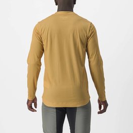 CASTELLI Tricou de ciclism cu mânecă lungă de vară - TRAIL TECH 2 - galben