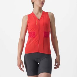 CASTELLI Tricoul de ciclism fără mâneci - ANIMA 4 LADY - portocaliu