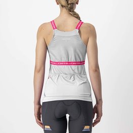 CASTELLI Tricoul de ciclism fără mâneci - BAVETTE LADY - fildeş