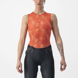CASTELLI Tricou de ciclism fără mâneci - PRO MESH 4 W LADY - portocaliu