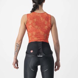 CASTELLI Tricou de ciclism fără mâneci - PRO MESH 4 W LADY - portocaliu