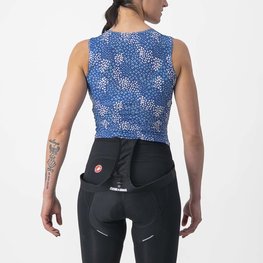 CASTELLI Tricou de ciclism fără mâneci - PRO MESH 4 W LADY - albastru