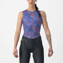 CASTELLI Tricou de ciclism fără mâneci - PRO MESH 4 W LADY - albastru