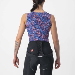 CASTELLI Tricou de ciclism fără mâneci - PRO MESH 4 W LADY - albastru