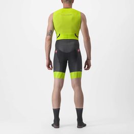 CASTELLI Salopetă de ciclism - FREE SANREMO 2 - negru/galben