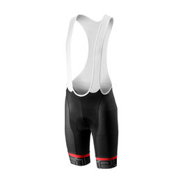 CASTELLI Pantaloni scurți de ciclism cu bretele - VOLO - alb/negru