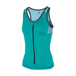 CASTELLI Tricoul de ciclism fără mâneci - SOLARE LADY - albastru