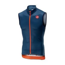 CASTELLI Tricoul de ciclism fără mâneci - ENTRATA 3.0 - albastru/portocaliu