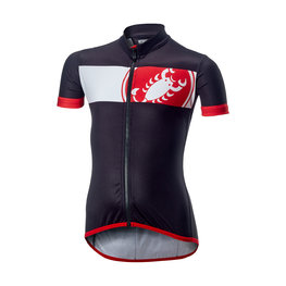CASTELLI Tricou de ciclism cu mânecă scurtă - FUTURE RACER KIDS - negru/roșu