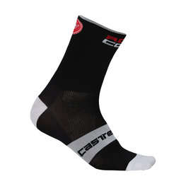 CASTELLI Șosete clasice de ciclism - ROSSO CORSA 9 - negru