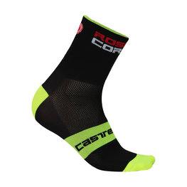 CASTELLI Șosete clasice de ciclism - ROSSO CORSA 9 - negru/galben