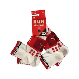 COMPRESSPORT Șosete clasice de ciclism - TRAINING - alb