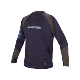 Tricou de ciclism cu mânecă lungă de vară - MT500 BURNER SUMMER - gri/albastru