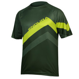 Tricou de ciclism cu mânecă scurtă - SINGLETRACK CORE  - verde/galben