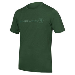 Tricou de ciclism cu mânecă scurtă - SINGLETRACK MERINO - verde