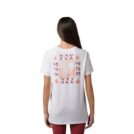 FOX Tricou de ciclism cu mânecă scurtă - HINKLEY LADY - alb