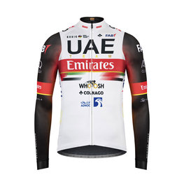 GOBIK Tricou de cilism pentru iarnă cu mânecă lungă - UAE 2021 PACER - alb/roșu