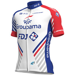 ALÉ Tricou de ciclism cu mânecă scurtă - GROUPAMA FDJ 2018 - alb/albastru/roșu