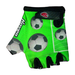 HAVEN Mănuși de ciclism fără degete - DREAM KIDS - verde/alb/negru