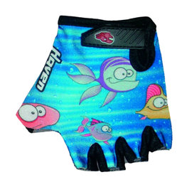 HAVEN Mănuși de ciclism fără degete - DREAM KIDS - negru/albastru