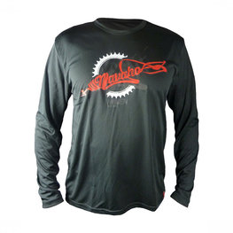 HAVEN Tricou de ciclism cu mânecă lungă de vară - NAVAHO LONG MTB - negru/roșu