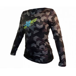 HAVEN Tricou de ciclism cu mânecă lungă de vară - PEARL NEO LONG LADY - negru