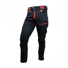 HAVEN Pantaloni de ciclism lungi fără bretele - SINGLETRAIL LONG - roșu/negru