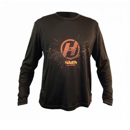 HAVEN Tricou de ciclism cu mânecă lungă de vară - NAVAHO LONG II - negru/roșu