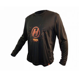 HAVEN Tricou de ciclism cu mânecă lungă de vară - NAVAHO LONG II - negru/roșu