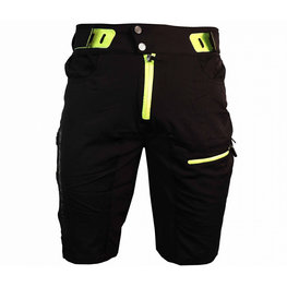 HAVEN Pantaloni scurți de ciclism fără bretele - SINGLETRAIL HMS - negru/verde