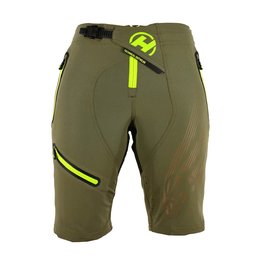 HAVEN Pantaloni scurți de ciclism fără bretele - ENERGY LADY - verde/galben