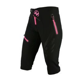 HAVEN Pantaloni scurți de ciclism fără bretele - ENERGY THREEQ 3/4 W - roz/negru