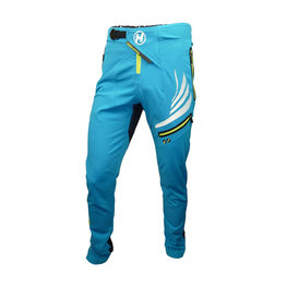 HAVEN Pantaloni de ciclism lungi fără bretele - ENERGIZER LONG  - verde/albastru