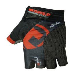 HAVEN Mănuși de ciclism fără degete - SINGLETRAIL - roșu/negru