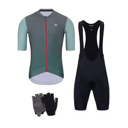 HOLOKOLO Mega set de ciclism - INFINITY - negru/roșu/gri