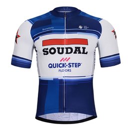 BONAVELO Tricoul și pantaloni scurți de ciclism - SOUDAL QUICK-STEP 24 - alb/negru/albastru