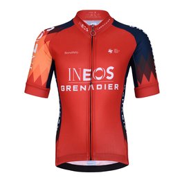 BONAVELO Tricou de ciclism cu mânecă scurtă - INEOS 2025 KIDS - roșu/albastru