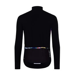 HOLOKOLO Tricou de cilism pentru iarnă cu mânecă lungă - FANTASY WINTER - negru/multicolor