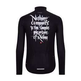 HOLOKOLO Tricou de cilism pentru iarnă cu mânecă lungă - STREETBEAT WINTER - alb/negru