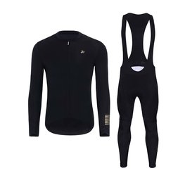 HOLOKOLO Tricou și pantaloni lungi de ciclism - HOLOKOLO VICTORIOUS - auriu/negru